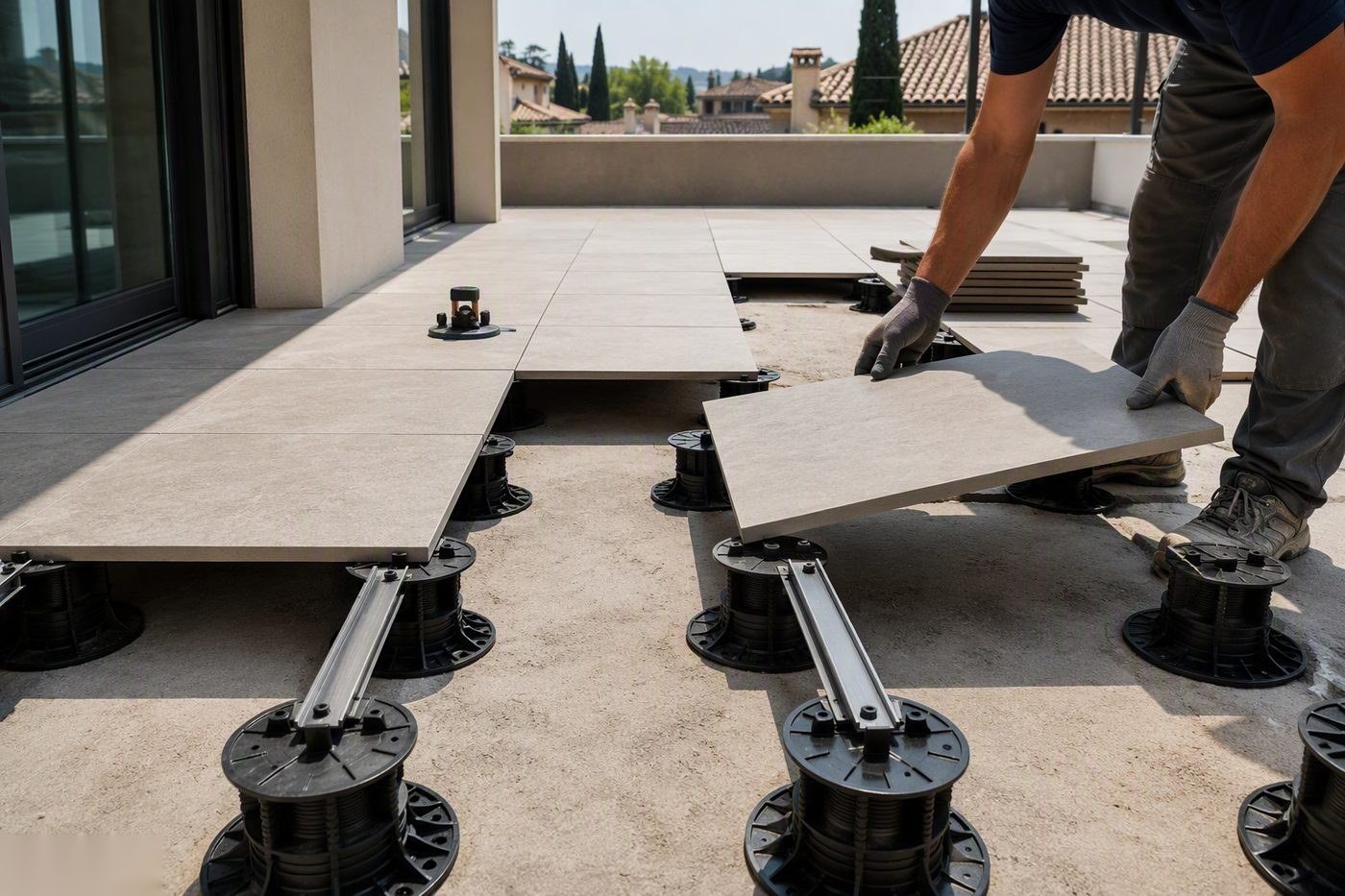 Pavimento Galleggiante Sopraelevato per Terrazzo nel Legnanese — intervento di Rifacimento Terrazzo Legnano